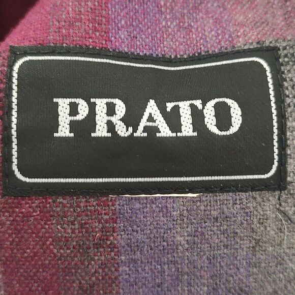 Prato Vintage double breasted multicolor wool blazer Sz 8 - Picture 5 of 5